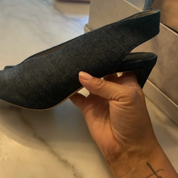 Jimmy Choo Black Peep Toe Heels - Picture 6 of 8